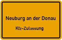 Ortsschild Neuburg an der Donau